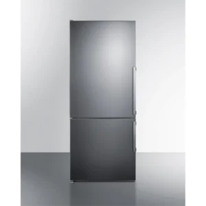 Summit FFBF283SSLHD 28 in. Wide Bottom Freezer Refrigerator – LHD