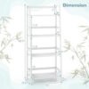 CDJXNLY 4 Tier Bookshelf Freestanding Open Bookcase Book Multifunctional Plant Flower Display Stand White Ladder for Bedroom Living Room Home Office Small Space - Image 3