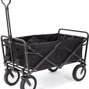 MacSports Collapsible Folding Outdoor Utility Wagon Black
