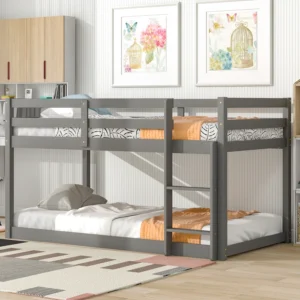 Stylish Grey Loft Twin Bed – Perfect Addition to Your Modern Bedroom Decor – Cozy and Contemporary Sleeping Solution – Ideal for Small Spaces and Shared Rooms