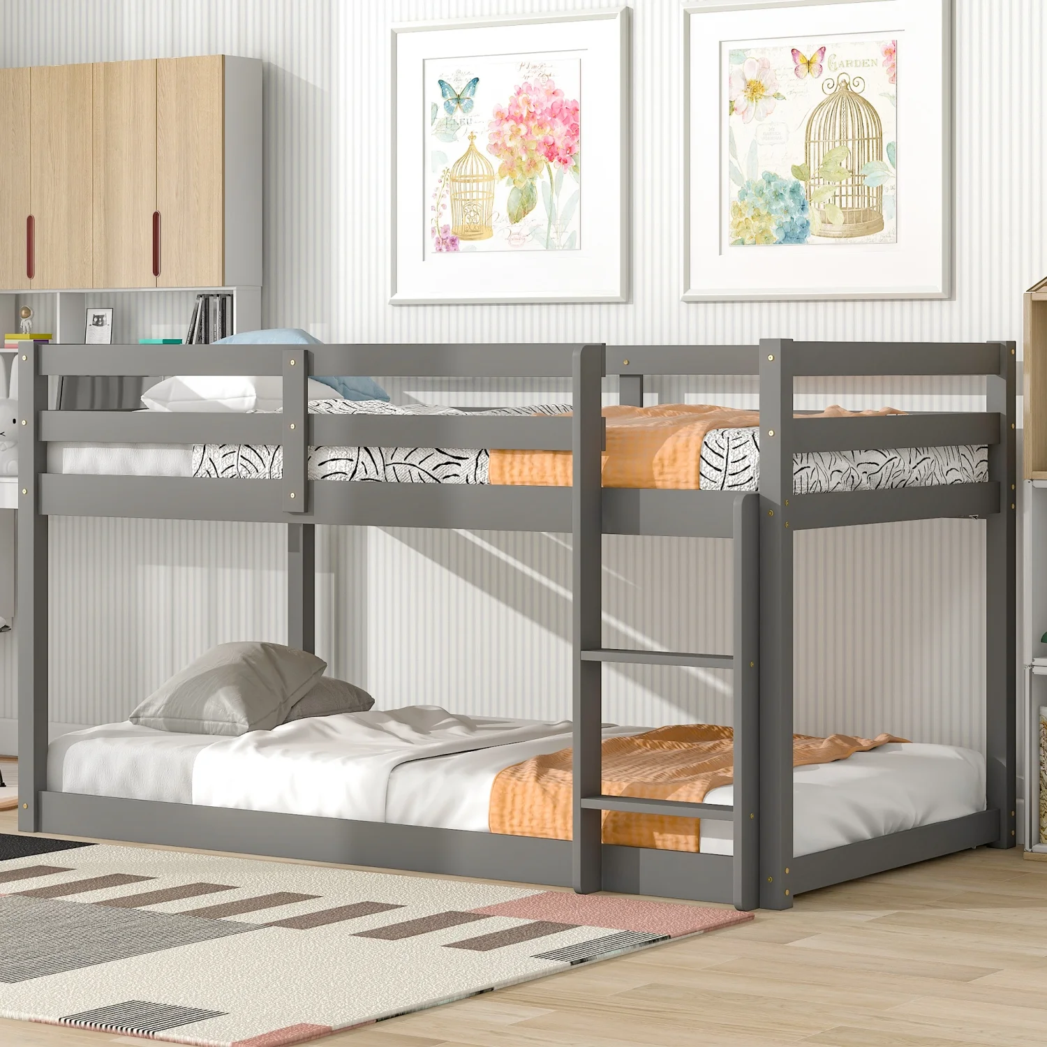Stylish Grey Loft Twin Bed – Perfect Addition to Your Modern Bedroom Decor – Cozy and Contemporary Sleeping Solution – Ideal for Small Spaces and Shared Rooms