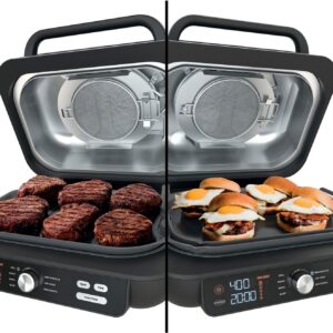 Ninja – Foodi XL Pro Indoor 7-in-1 Grill & Griddle with 4-Quart Air Fryer, Roast, Bake, Dehydrate, Broil – Silver/Black