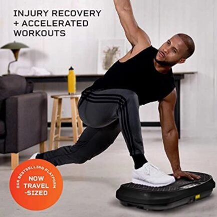 LifePro Waver Mini – Compact Vibration Plate Exercise Machine with Workout Bands, Black - Image 2