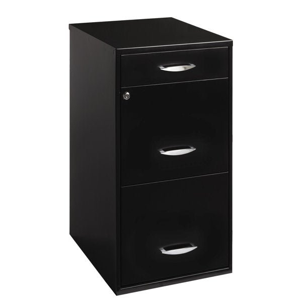 Space Solutions Filing Cabinet 18″W， 3-Drawer Organizer File， Black