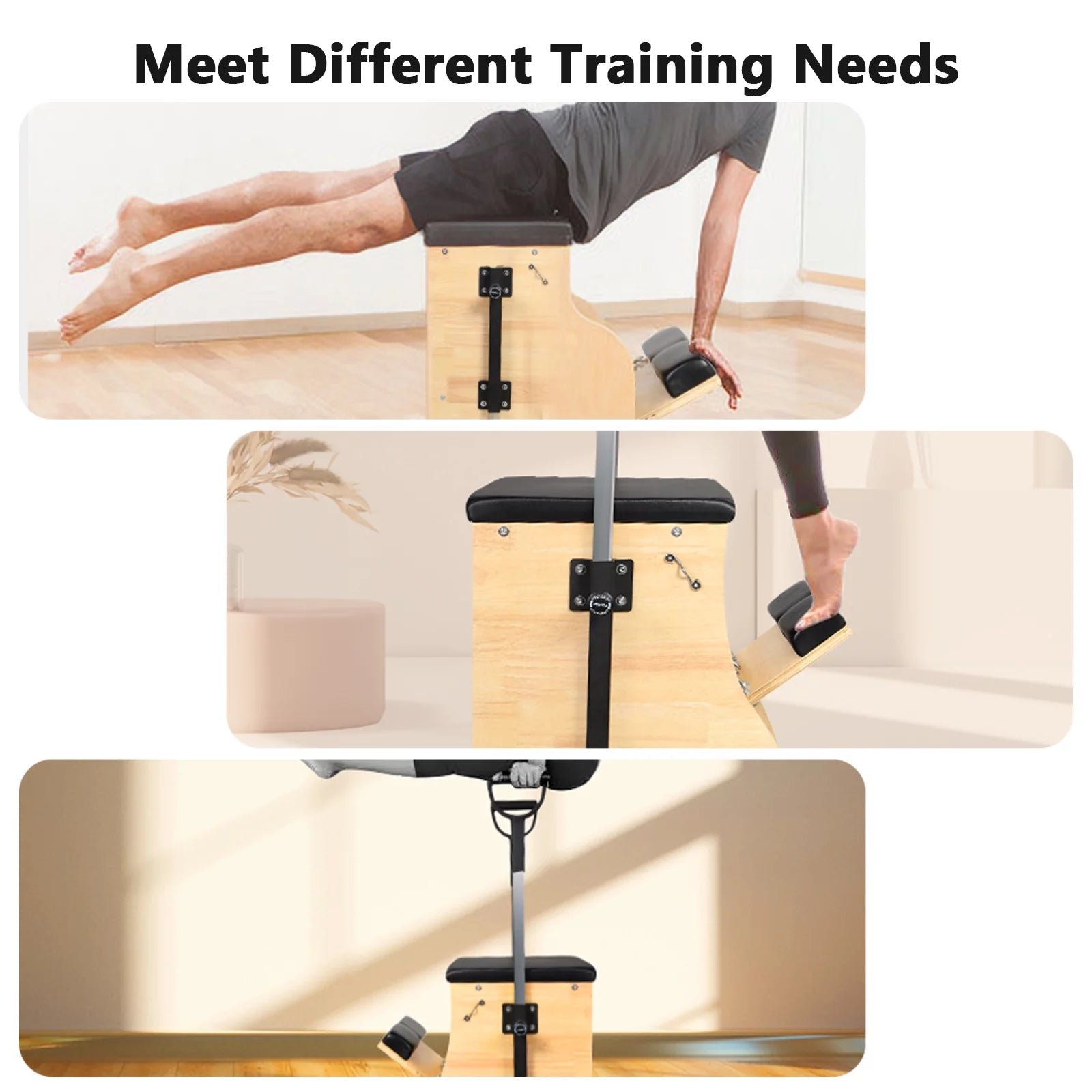 Pilates Chair, Pilates Reformer Machine for Home, Stability Pilates Pro Chair Equipment, Yoga Pilates Fitness Trainer - Image 3