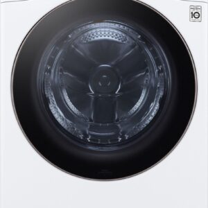 LG – 4.5 Cu. Ft. High-Efficiency Stackable Smart Front Load Washer with Steam and Built-In Intelligence – White