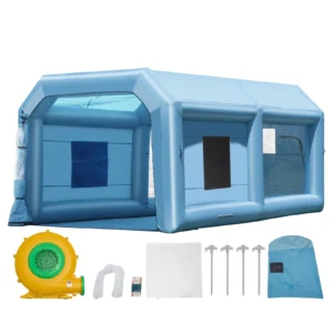 SKYSHALO Portable Spray Shelter, 21×13.5×9.8 ft, Includes 1100W Blower & Filtration System, Ideal for Mid-Size Vehicles & Bulky Furniture