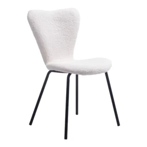 Maile Home Lochshire Dining Chairs Set of 2, Upholstered Dining Side Chairs, Ivory