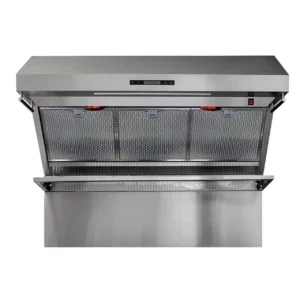 Savona – 48″ Wall Mount Range Hood with Hybrid Filters & Back Splash