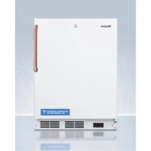 ADA compliant 24″ wide all-freezer for built-in use, manual defrost with a copper handle