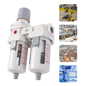 YIYIBYUS 1/2″ NPT Air Pressure Regulator, Air Dryer Filter System, Water Trap Separator Semi-automatic Drain
