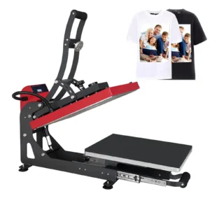 Wuzstar 16″x20″Auto Open Heat Press Machine W/Slide Out Base Clamshell Heat Transfer Machine for T-Shirt, Bags, Hat Plate, Cap