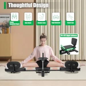Leg Stretcher Machine – 200° Pro Split Stretching Equipment with PU Cushion Inner Thigh Support for Flexibility Training, Dance & Home Gym Exercise