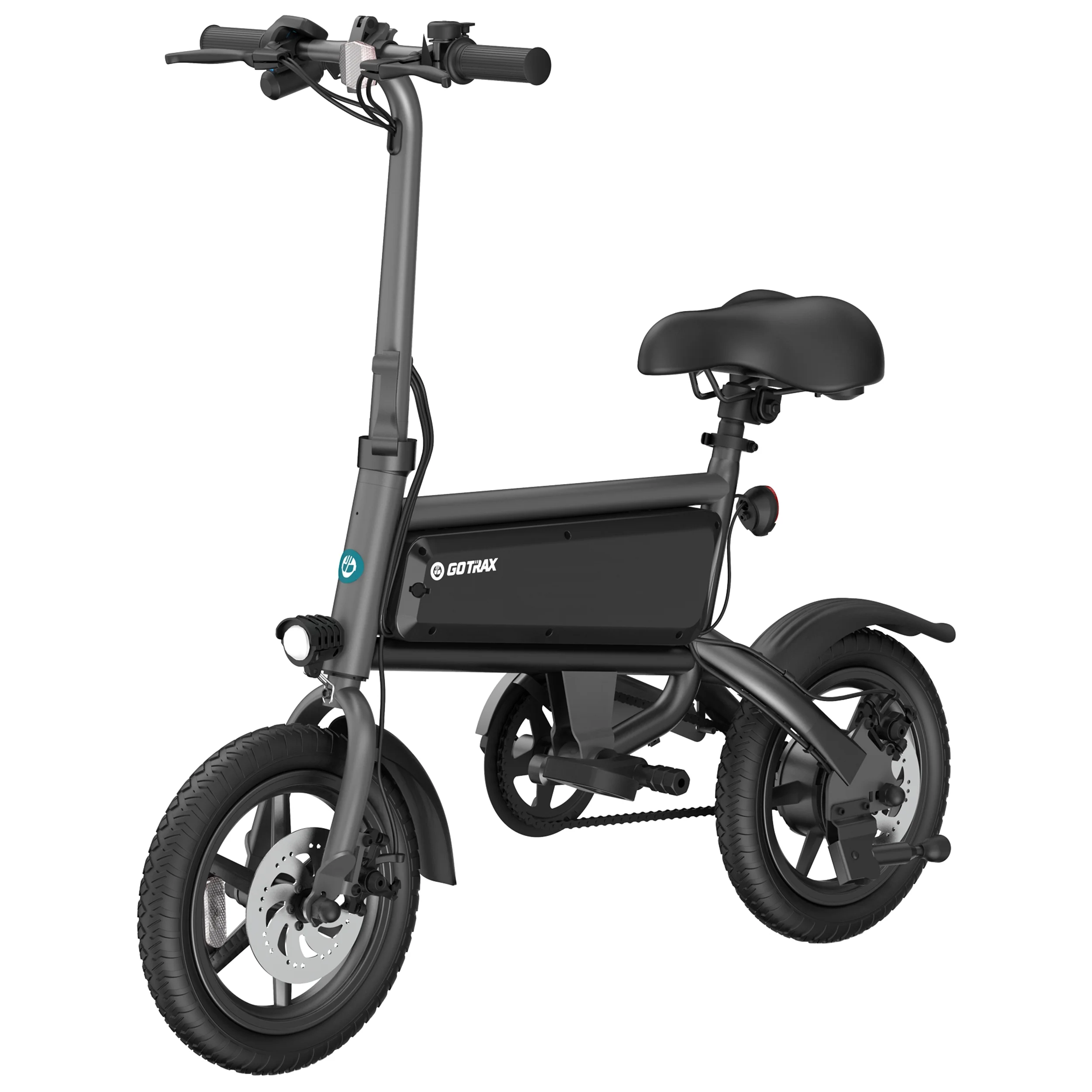 GOTRAX S2 14″ Folding Electric Bike for Adults & Teens – 250W, 15.5 MPH, 15 Miles Range, LED Display Mini E-Bike