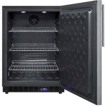 Frost-free built-in undercounter all-freezer for residential or commercial use, with stainless steel wrapped exterior and thin handle - Image 3