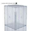 Azar Displays 701465-YEL Yellow Four-Sided Pegboard Tower Floor Display on Revolving Wheeled Base. Spinner Rack Stand. Panel Size: 14″W x 60″H - Image 4