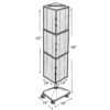 Azar Displays 701465-CLR Clear Four-Sided Pegboard Tower Floor Display on Revolving Wheeled Base. Spinner Rack Stand. Panel Size: 14″W x 60″H - Image 4