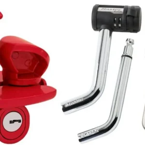 Master Lock 3895DAT Trailer Security Lock Set – Coupler Lock, Receiver Lock & Latch Lock Combo (3-Piece Keyed Alike System)