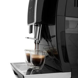 De’Longhi – Dinamica Espresso Machine with 15 bars of pressure and Milk Frother – Black/Stainless
