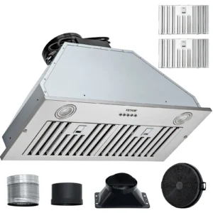 ZGBY 30″ Built-In/Insert Range Hood 800Cfm 3-Speed Exhaust Fan Kitchen Stove