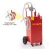 Gas Caddy, 35 Gallon Fuel Transfer Tanks with Casters & Wheels Portable Fuel Storage Tank for Cars, Boats, Lawn Mowers - Image 2