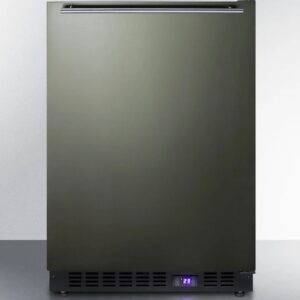 24″ Wide Built-In All-Freezer, Black Stainless Steel