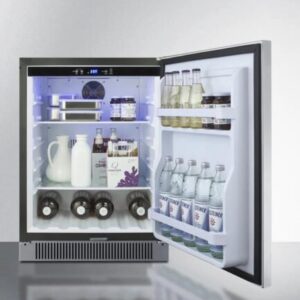 24″ Wide Outdoor All-Freezer, Black Cabinet