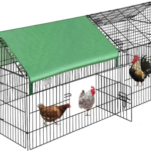 SPECSTAR 71” x 30” Chicken Coop Large Metal Chicken Cage House, Waterproof, Green