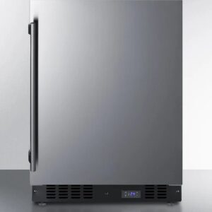 24″ Wide Built-In All-Freezer With Icemaker, Black Cabinet