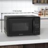Compact Countertop Microwave Oven with Touch Control, LED Display, 700W, 10 Power Levels, 6 Auto Menus, Glass Turntable and Child Safe Lock, 0.7 Cu., Ft. Black - Image 3