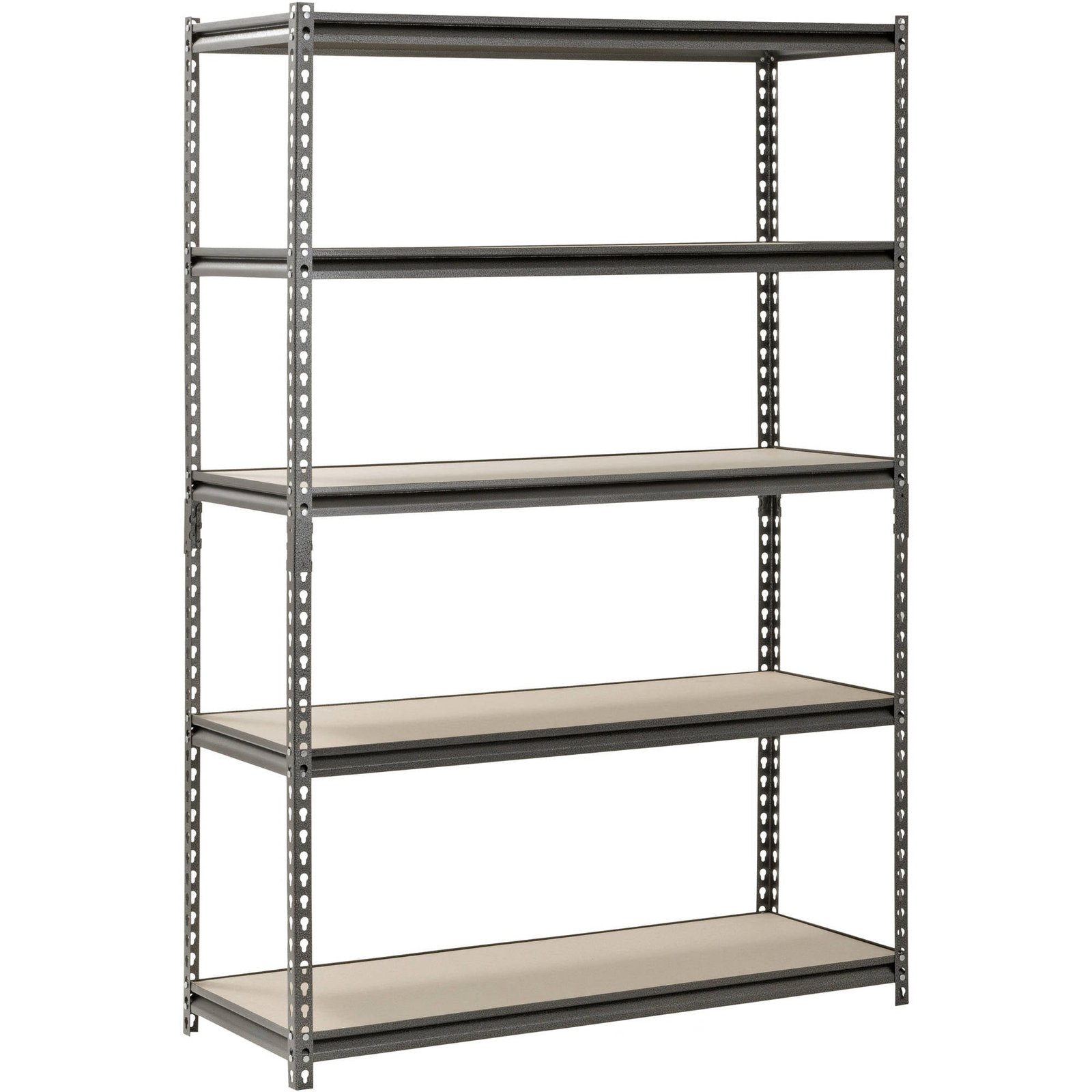 Muscle Rack 48″W x 18″D x 72″H 5-Shelf Steel Freestanding Shelves, Silver