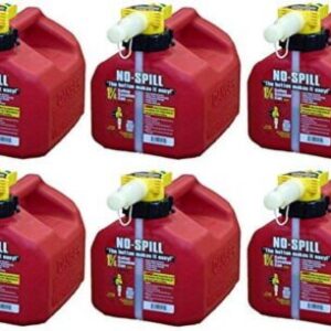 No-Spill 1415 1-1/4-Gallon Poly Gas Can (CARB Compliant) , 6 Pack