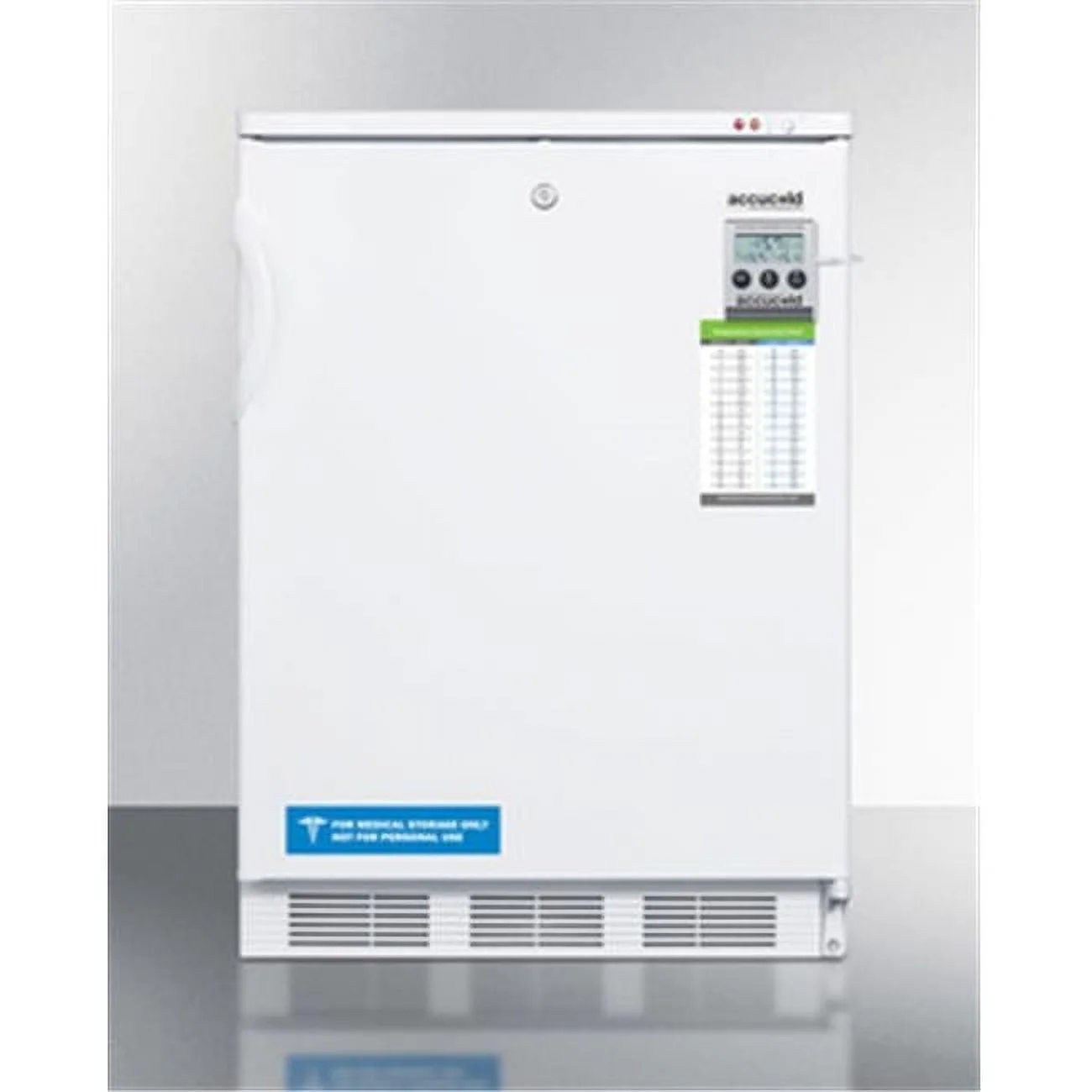 24 in. Built-in -25 deg C Manual Defrost All-Freezer with Lock & Alarm – White