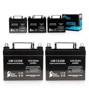 5x Pack – Compatible Imc Heartway Escape H Battery – Replacement UB12350 Universal Sealed Lead Acid Battery (12V, 35Ah, 35000mAh, L1 Terminal, AGM, SLA)