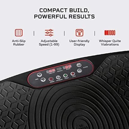 LifePro Waver Mini – Compact Vibration Plate Exercise Machine with Workout Bands, Black - Image 3