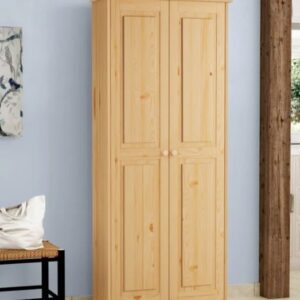 Solid Wood Pantry Storage Cabinet, Freestanding Kitchen Cupboard, Closet with Shelves