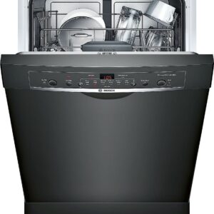 Bosch – 100 Series 24″ Front Control Tall Tub Built-In Dishwasher with Stainless-Steel Tub – Black