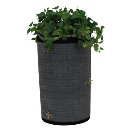 Good Ideas IMP-D50-DAR Impressions Downton Rain Saver Rain Barrel, 50 Gallon, Dark Granite - Image 4