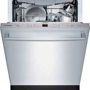 Bosch – 100 Series 24″ Top Control Built-In Dishwasher with Hybrid Stainless Steel Tub – Stainless steel