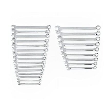 24 Piece SAE/Metric Long Pattern Combo Wrench Set