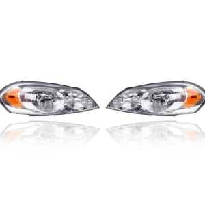 Headlight Assembly – DEPO Compatible/Replacement for ’06-13 Chevrolet Impala Monte Carlo – Pair, Left Driver + Right Passenger Set – 25958360, 25958359 – CAPA
