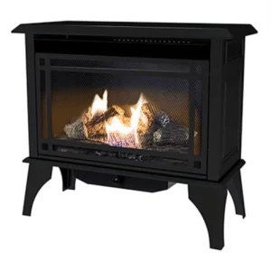 Comfort Glow GSD2846 Montery Gas Stove, Vent-Free, Dual Fuel, Black, 30,000-BTU – Quantity 1