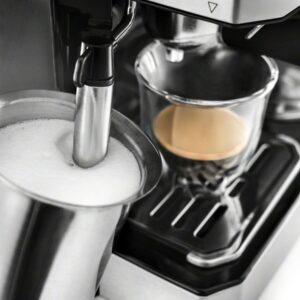 De’Longhi – Digital All-in-One Combination Coffee and Espresso Machine – Black and Stainless Steel COM530M