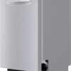 Bosch – 800 Series 18″ Front Control Smart Built-In Stainless Steel Tub Dishwasher with 3rd Rack, 44 dBA – Stainless steel - Image 2