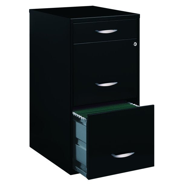 Space Solutions Filing Cabinet 18″W, 3-Drawer Organizer File, Black - Image 2