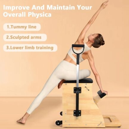 Pilates Chair, Pilates Reformer Machine for Home, Stability Pilates Pro Chair Equipment, Yoga Pilates Fitness Trainer - Image 2