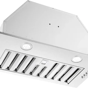 JOEAONZ 20-Inch Built-In Range Hood 800 CFM Stainless Steel Kitchen Exhaust Vent with 3-Speed & LED Light