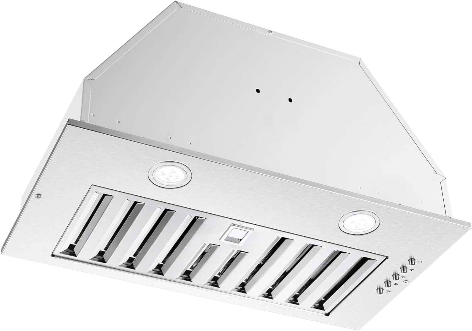 JOEAONZ 20-Inch Built-In Range Hood 800 CFM Stainless Steel Kitchen Exhaust Vent with 3-Speed & LED Light