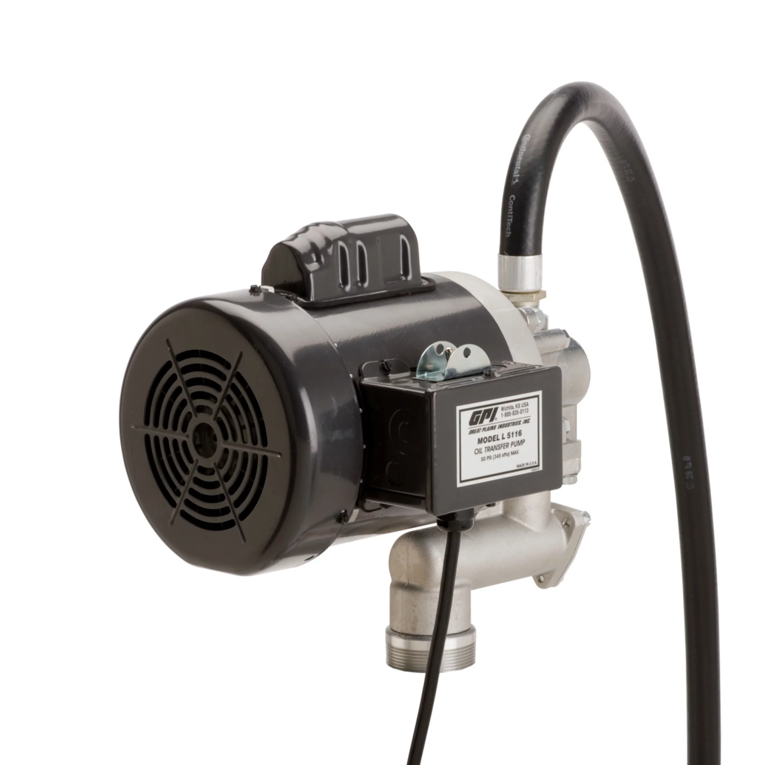 GPI – L5116 High Viscosity Oil Pump (142100-01) – 16 QPM, 115V/230V AC, with Hose & Nozzle