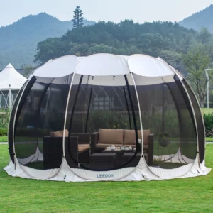 Screen House Tent Instant Room Outdoor Canopy 15×15 Gray
